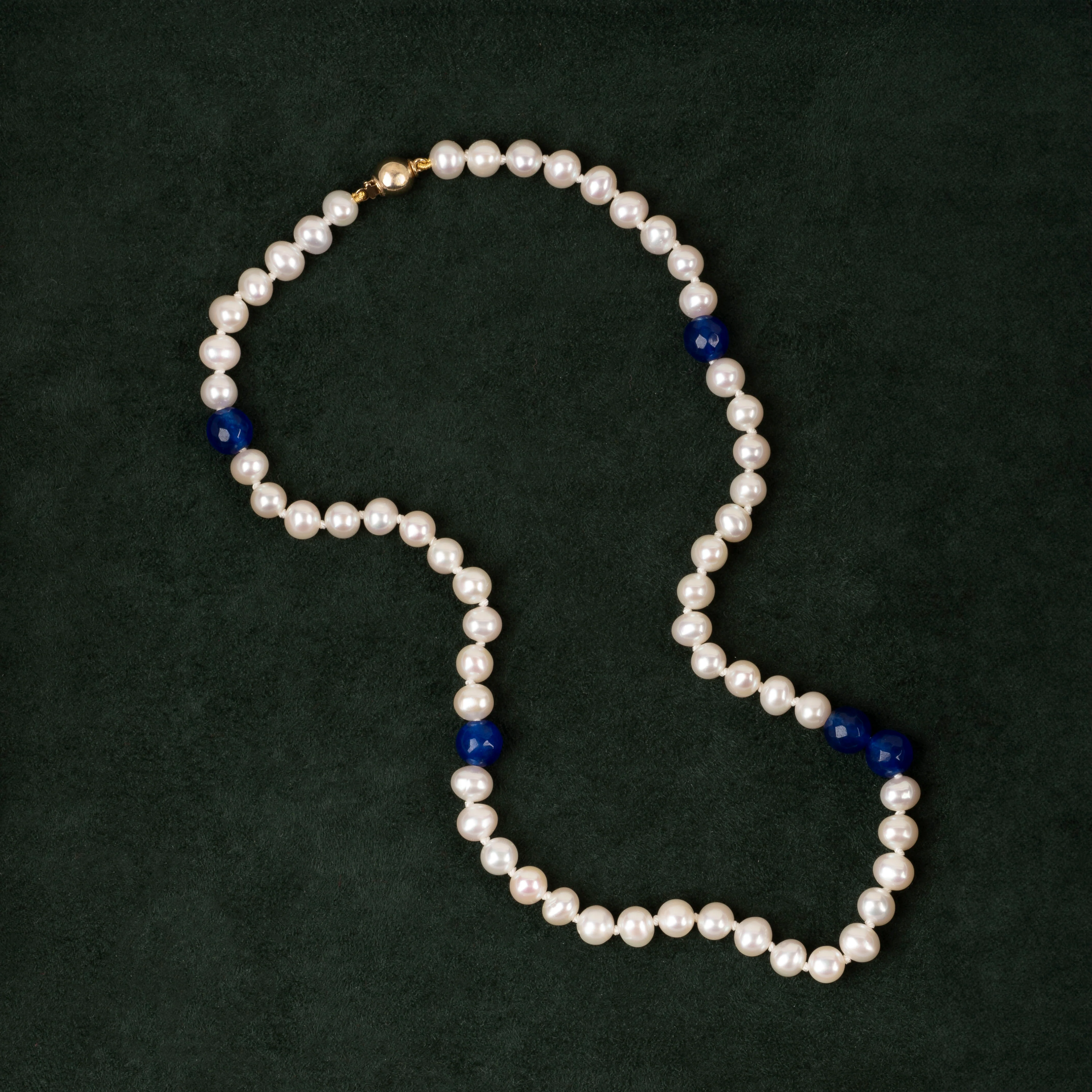 Halskjede Milena Pearl & Blue - Image 8