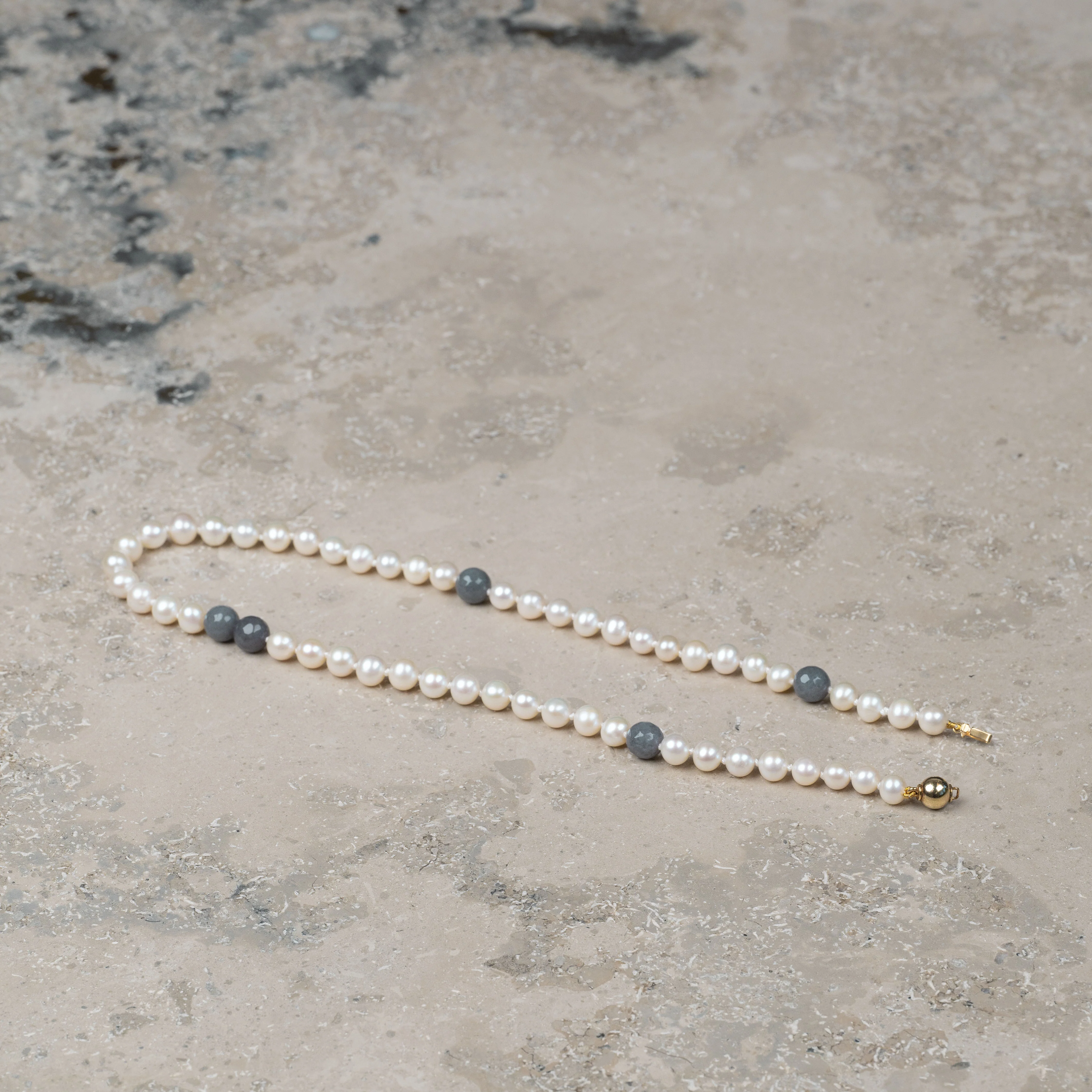 Halskjede Milena Pearl & Grey - Image 3