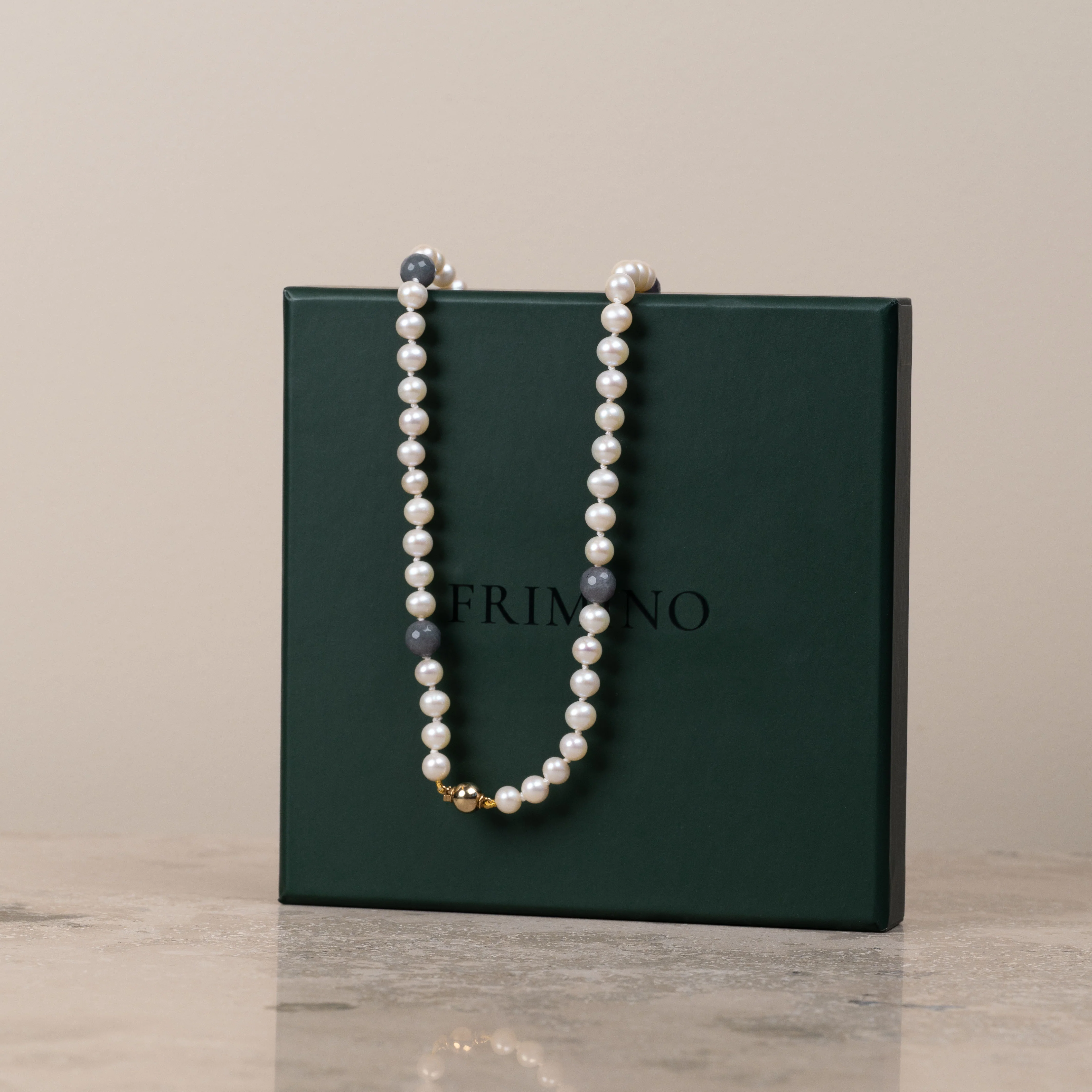 Halskjede Milena Pearl & Grey - Image 7