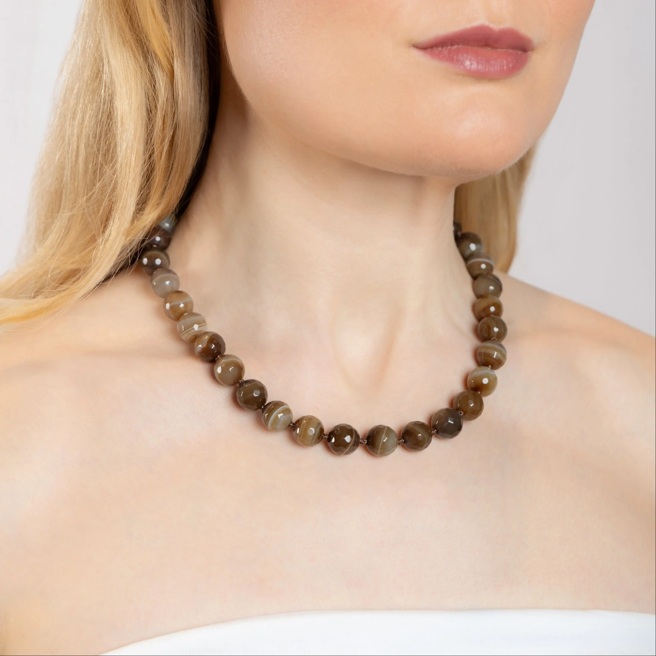 Halskjede Zoe Brown Agate - Image 6