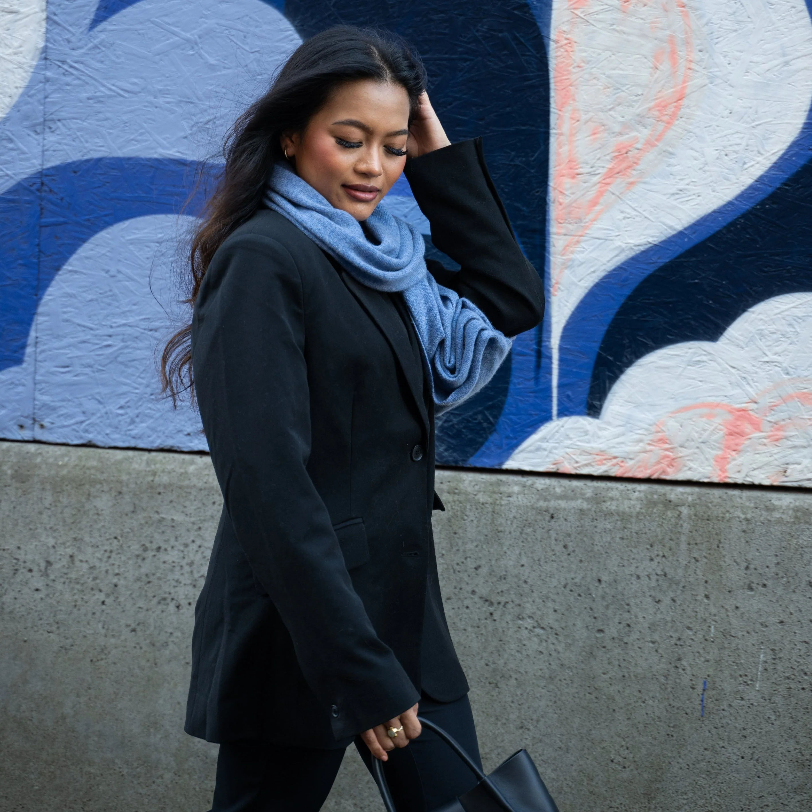 Kashmirskjerf Lyon Sky Blue - Image 3