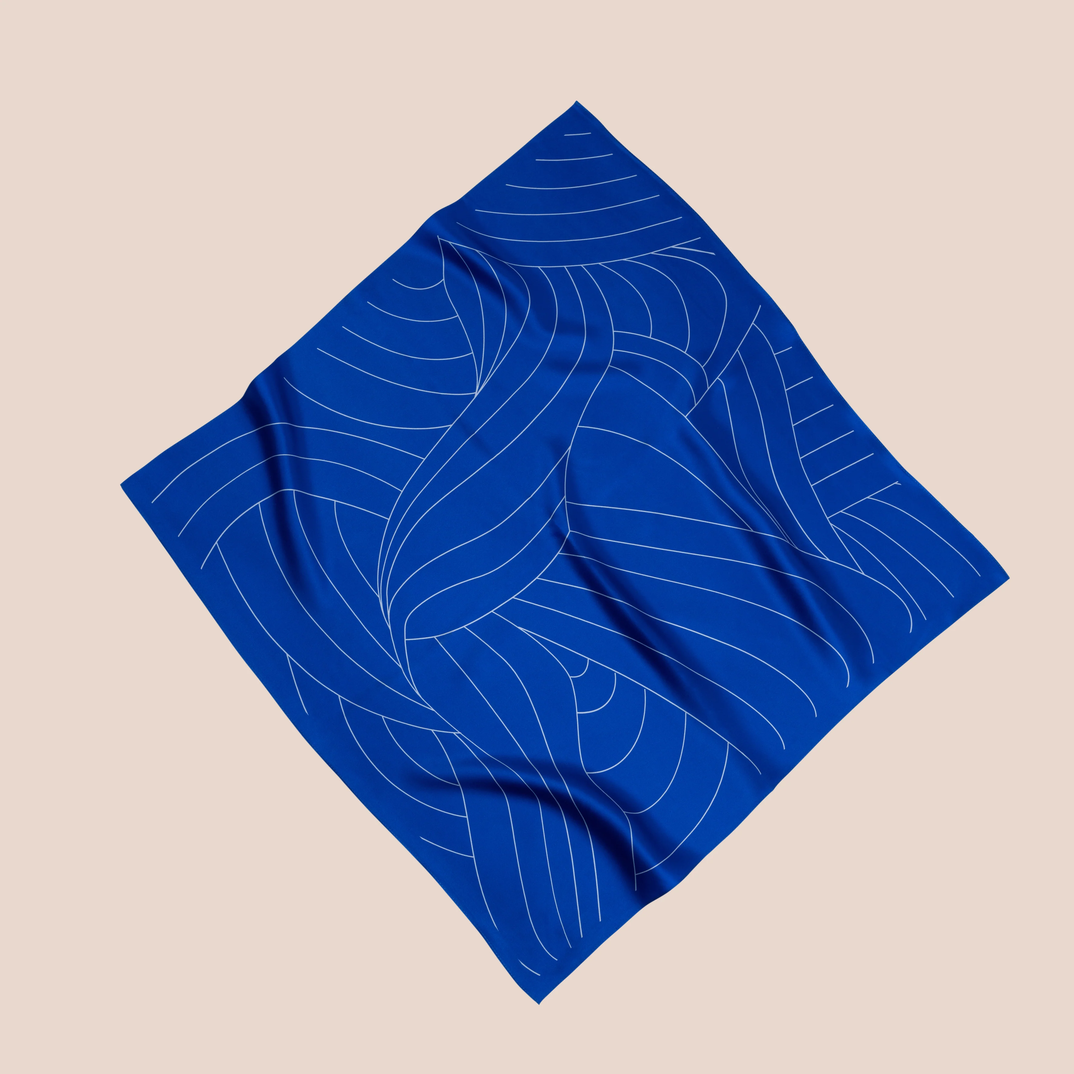 Silkeskjerf Palma Royal Blue - Image 4