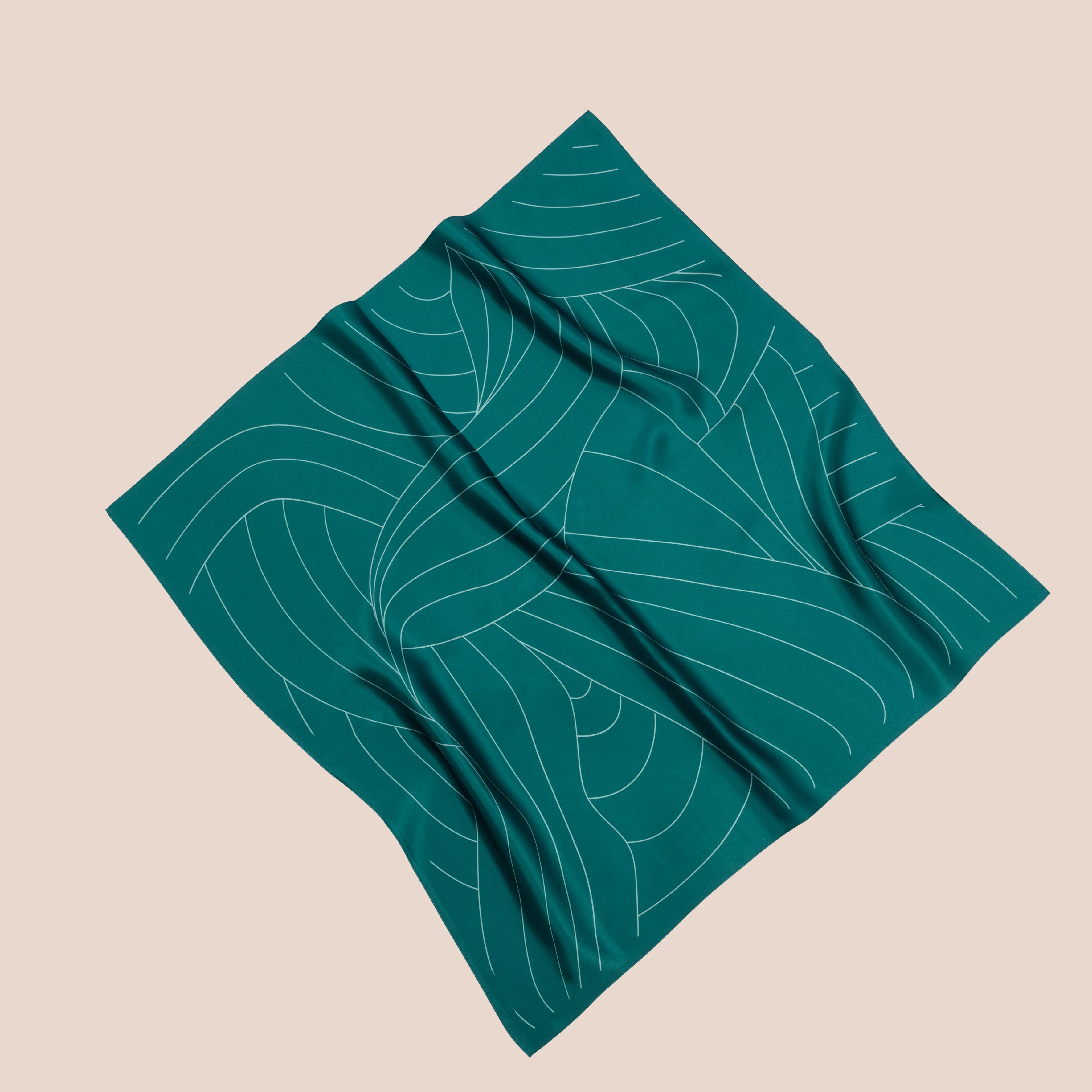 Silkeskjerf Palma Sea Green - Image 4