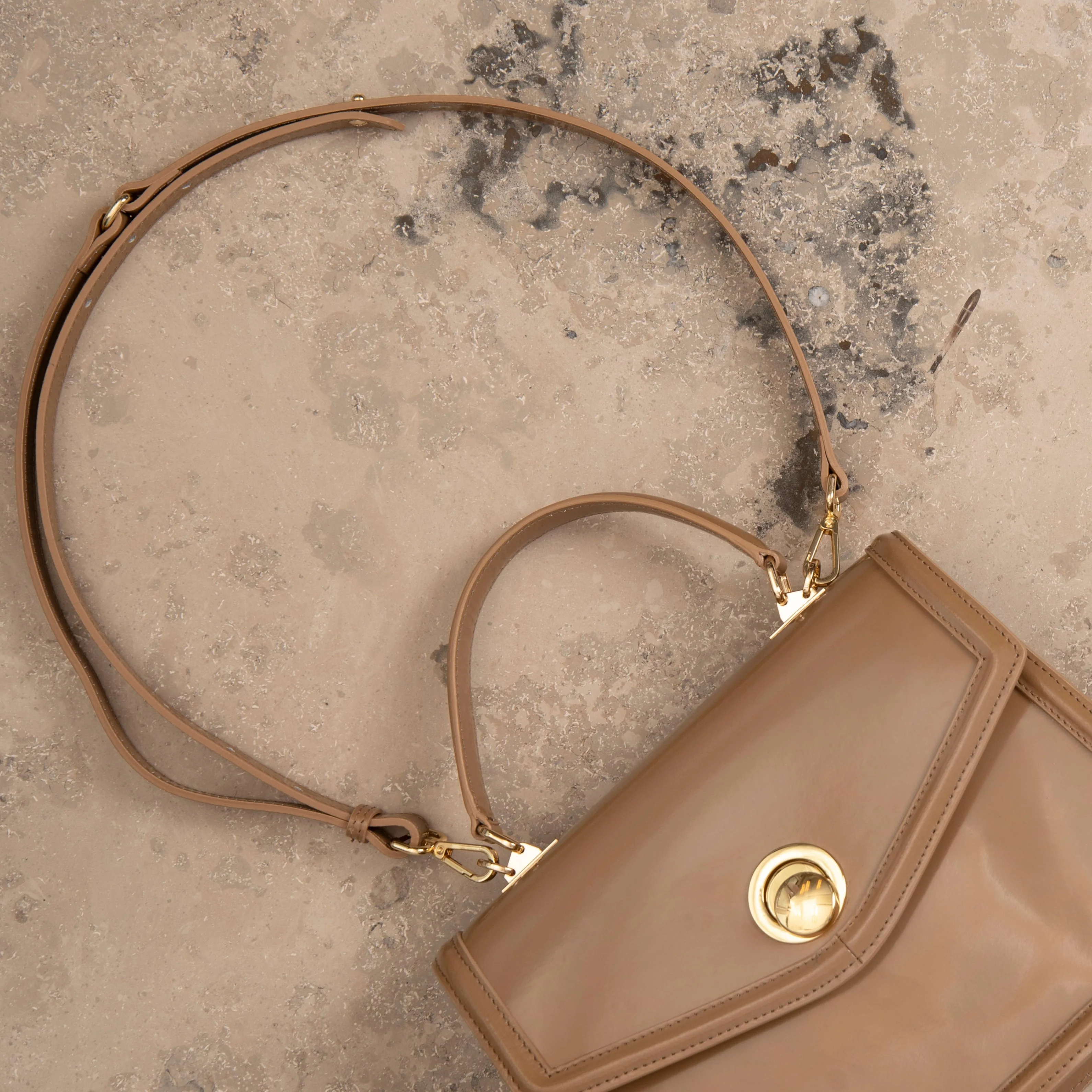 Veske Skinn Bella Beige - Image 5
