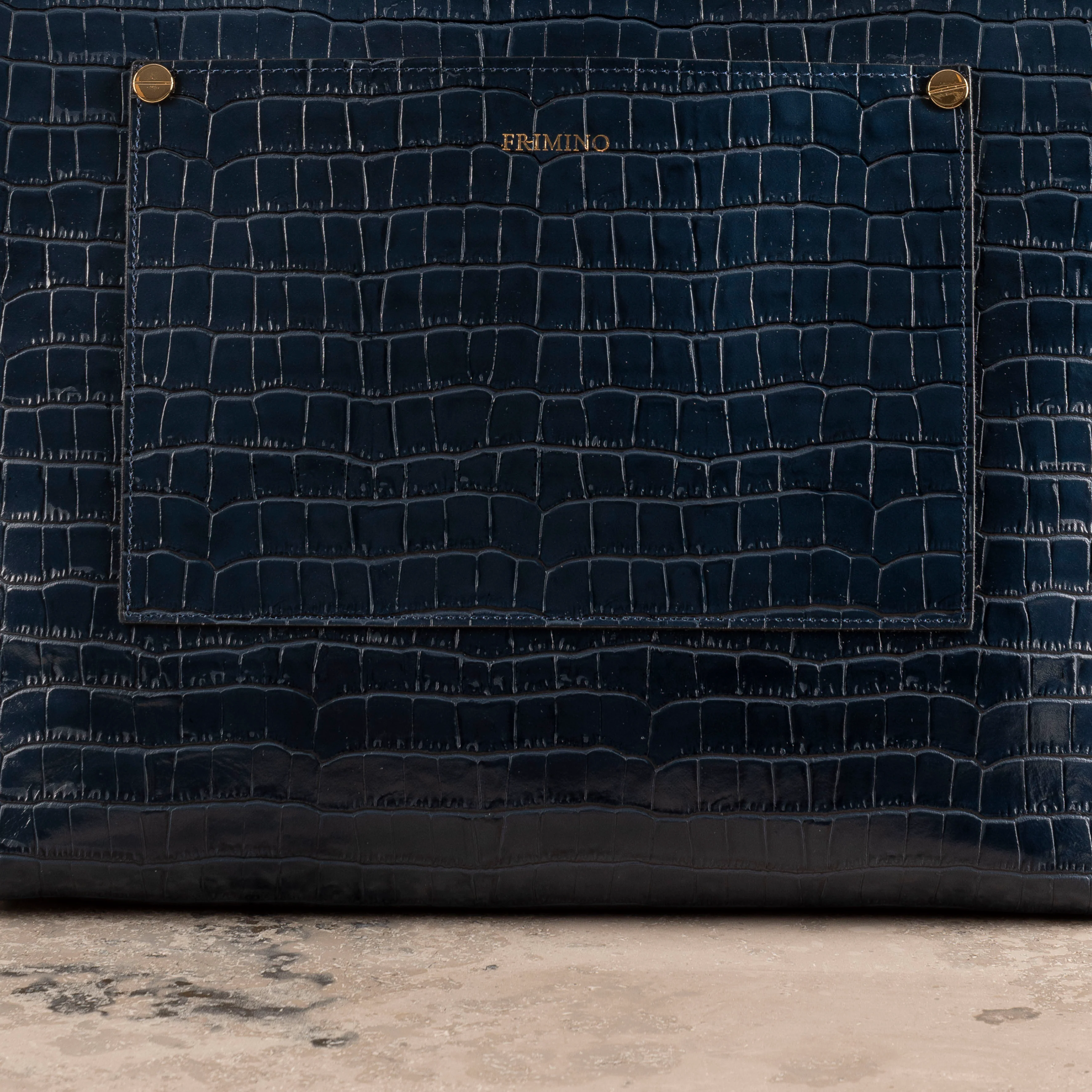 Veske Skinn Felice Tote Blue - Image 7