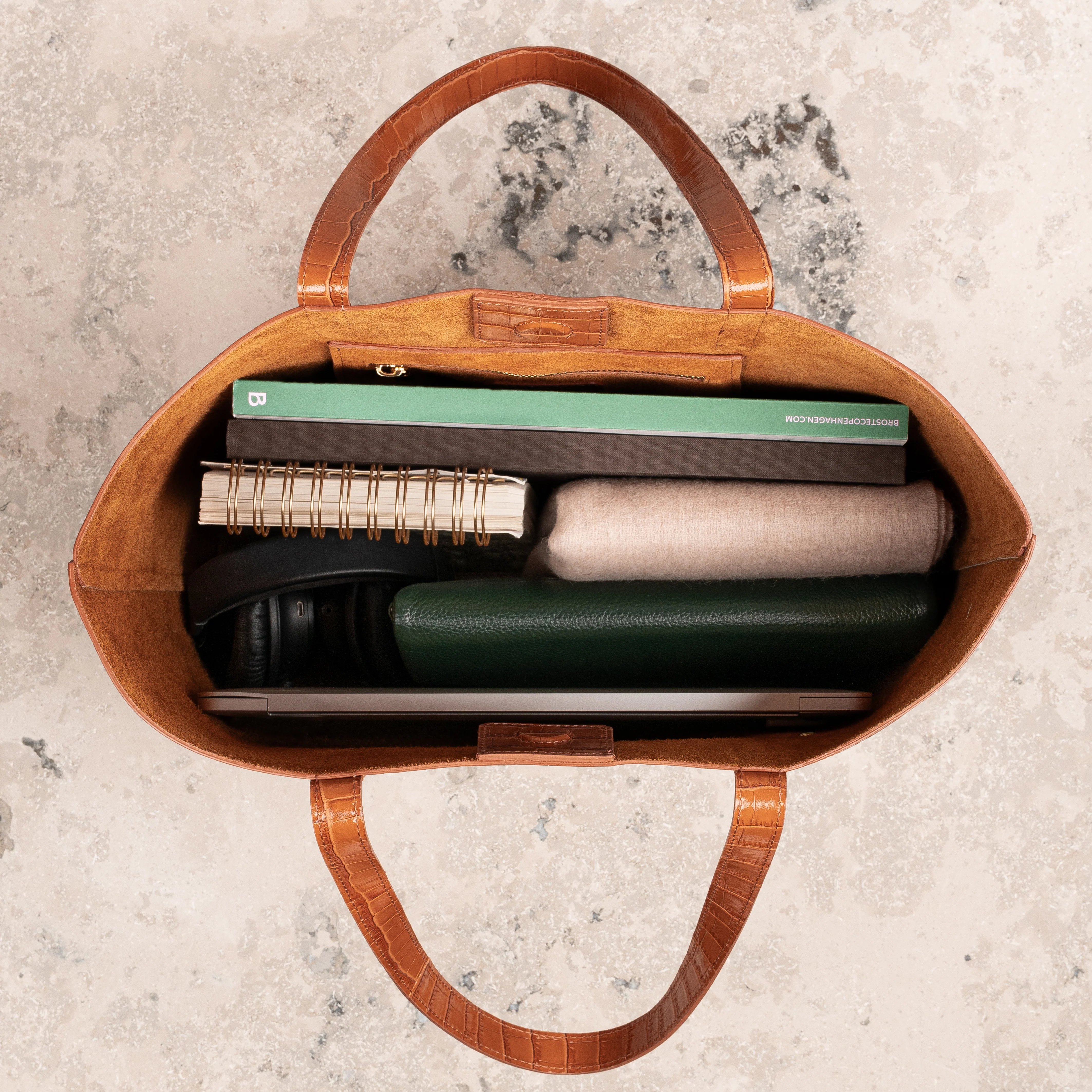 Veske Skinn Felice Tote Cognac - Image 4