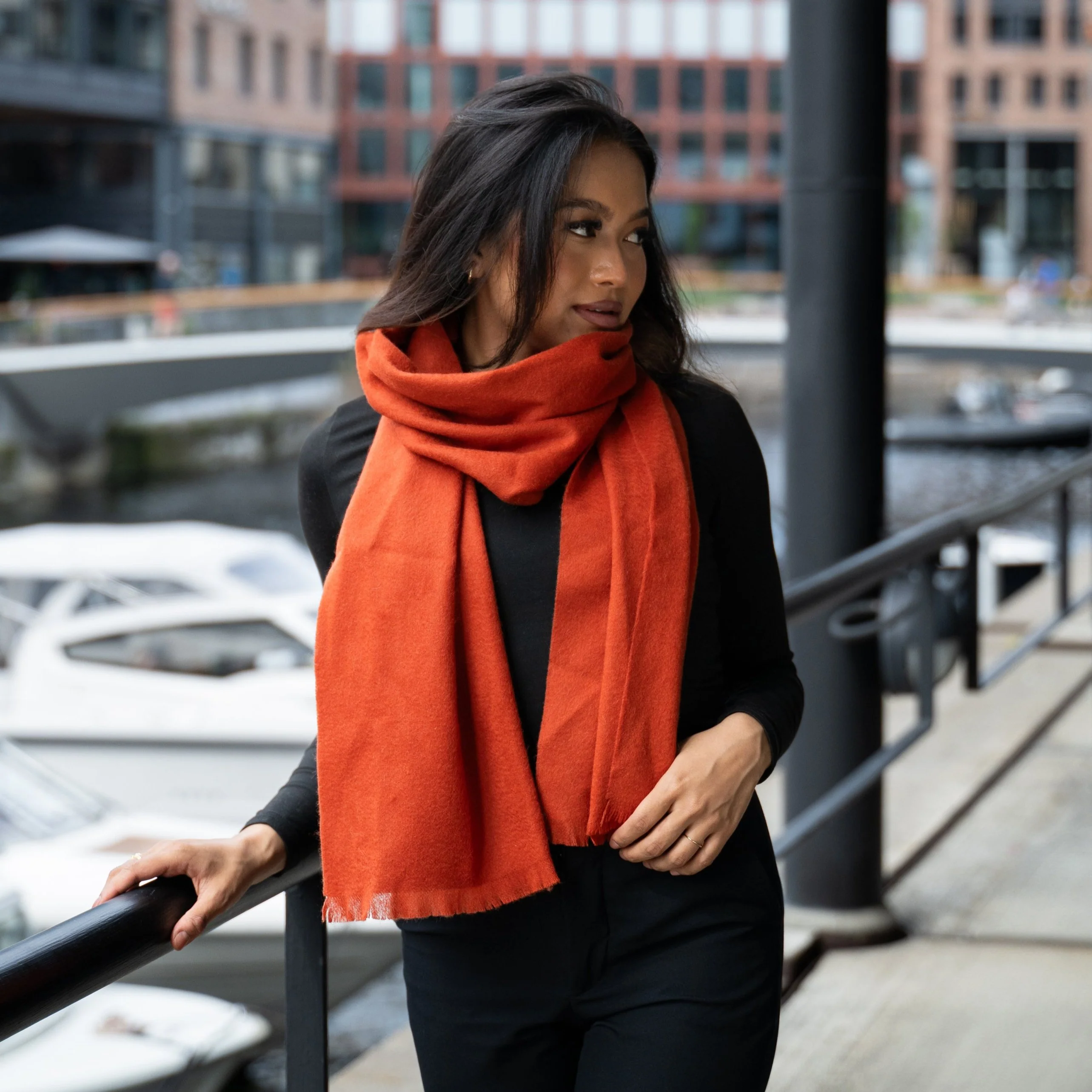 Ullskjerf Cortina Orange - Image 8