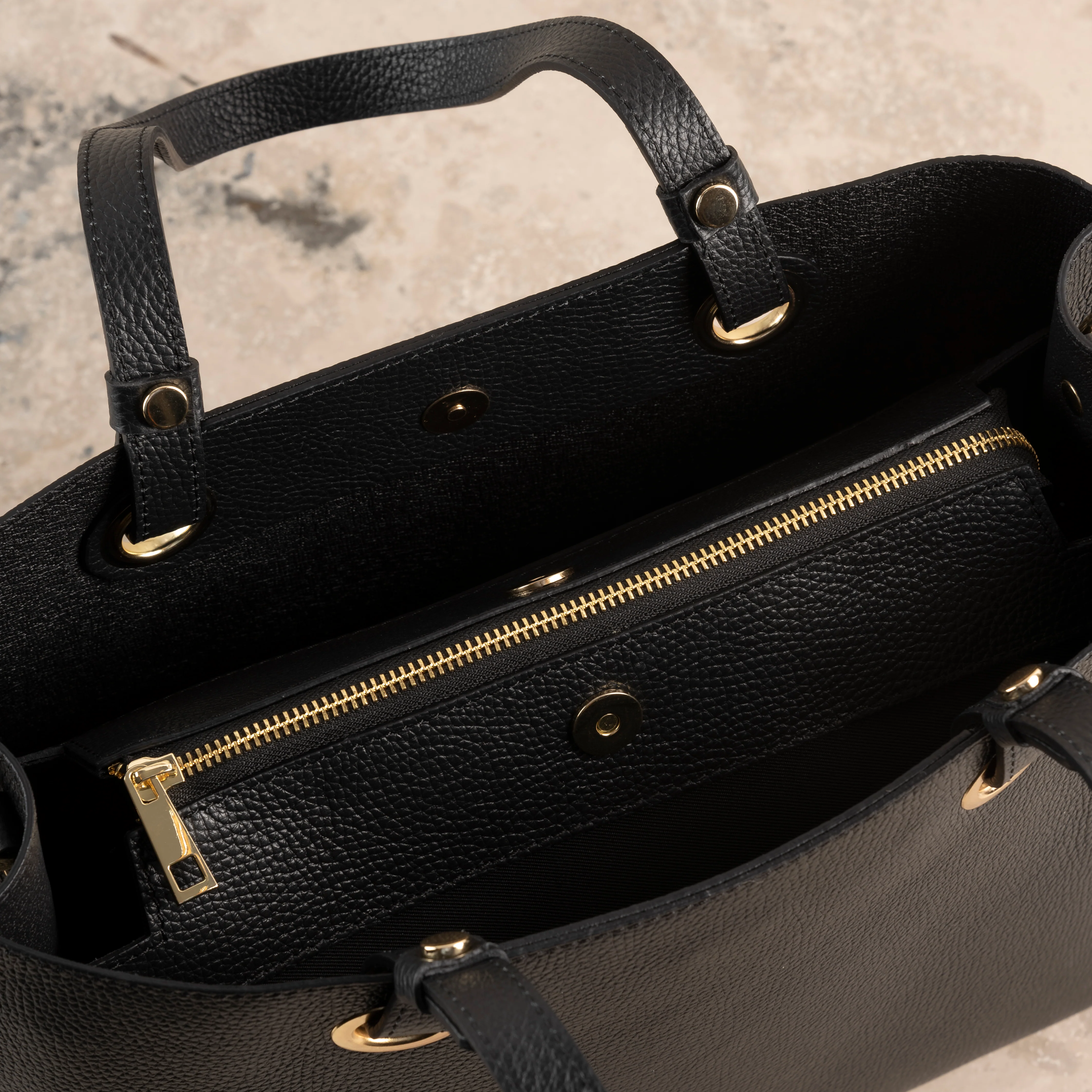 Veske Skinn Bianca Work Black - Image 3