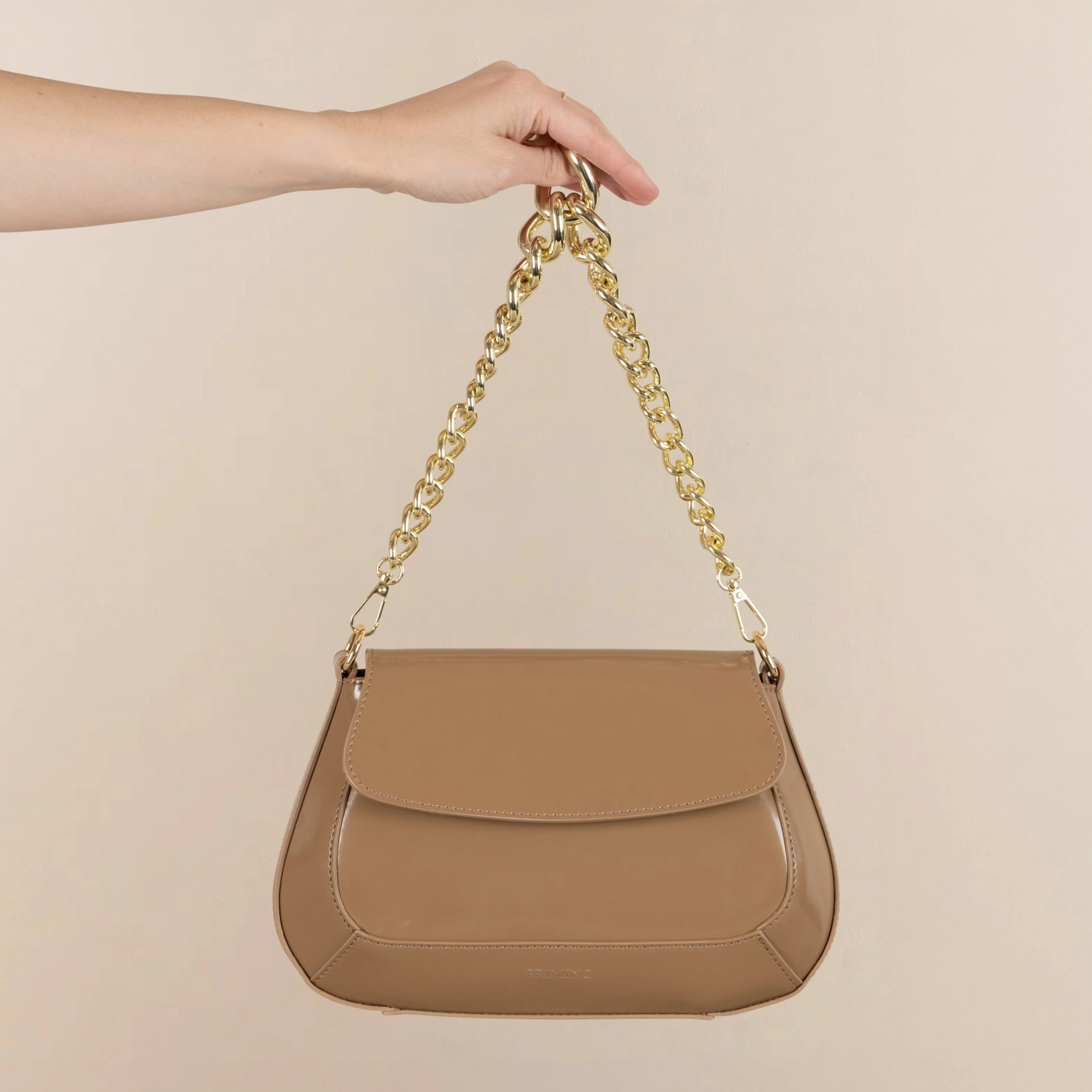 Veske Skinn Elena Beige - Image 3