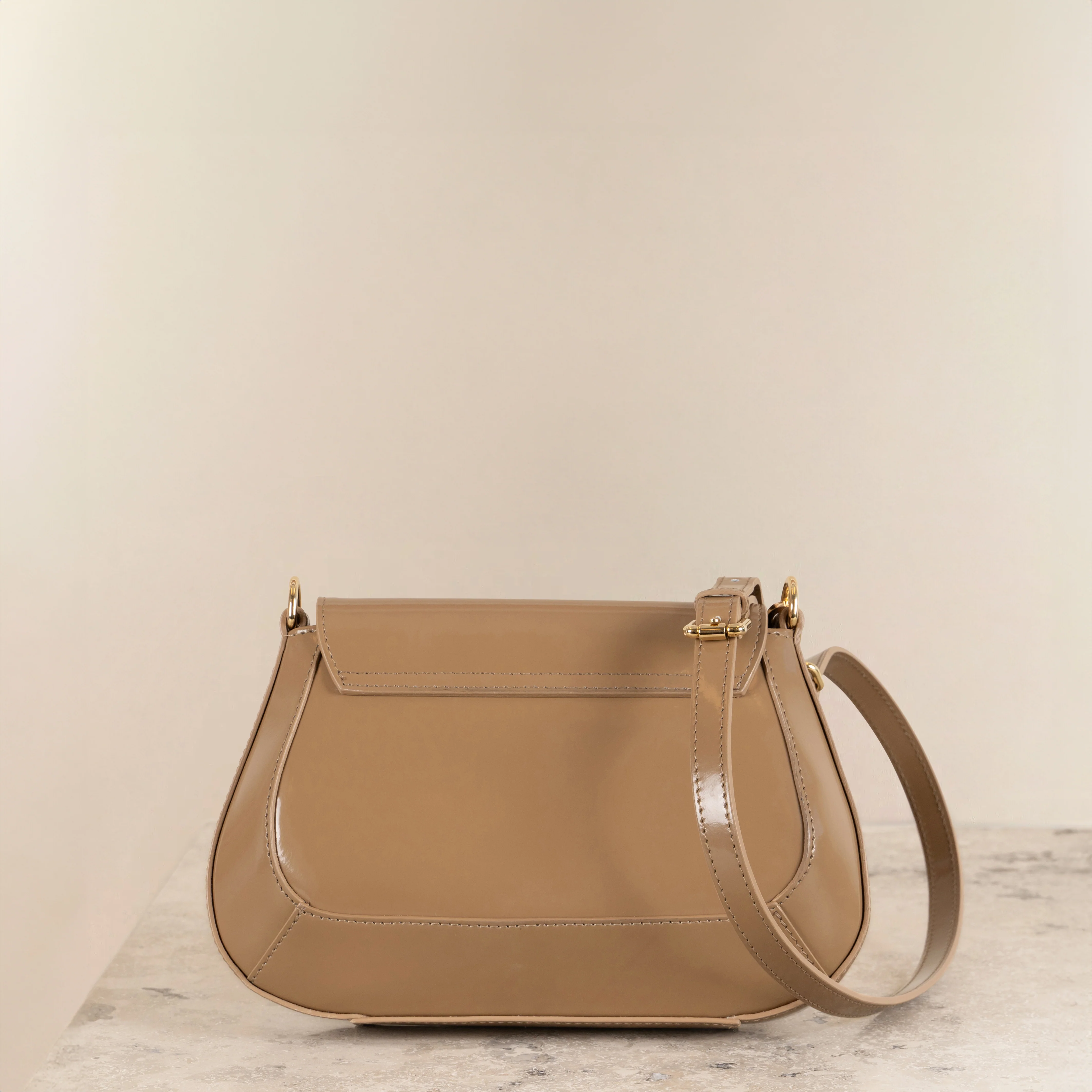 Veske Skinn Elena Beige - Image 5
