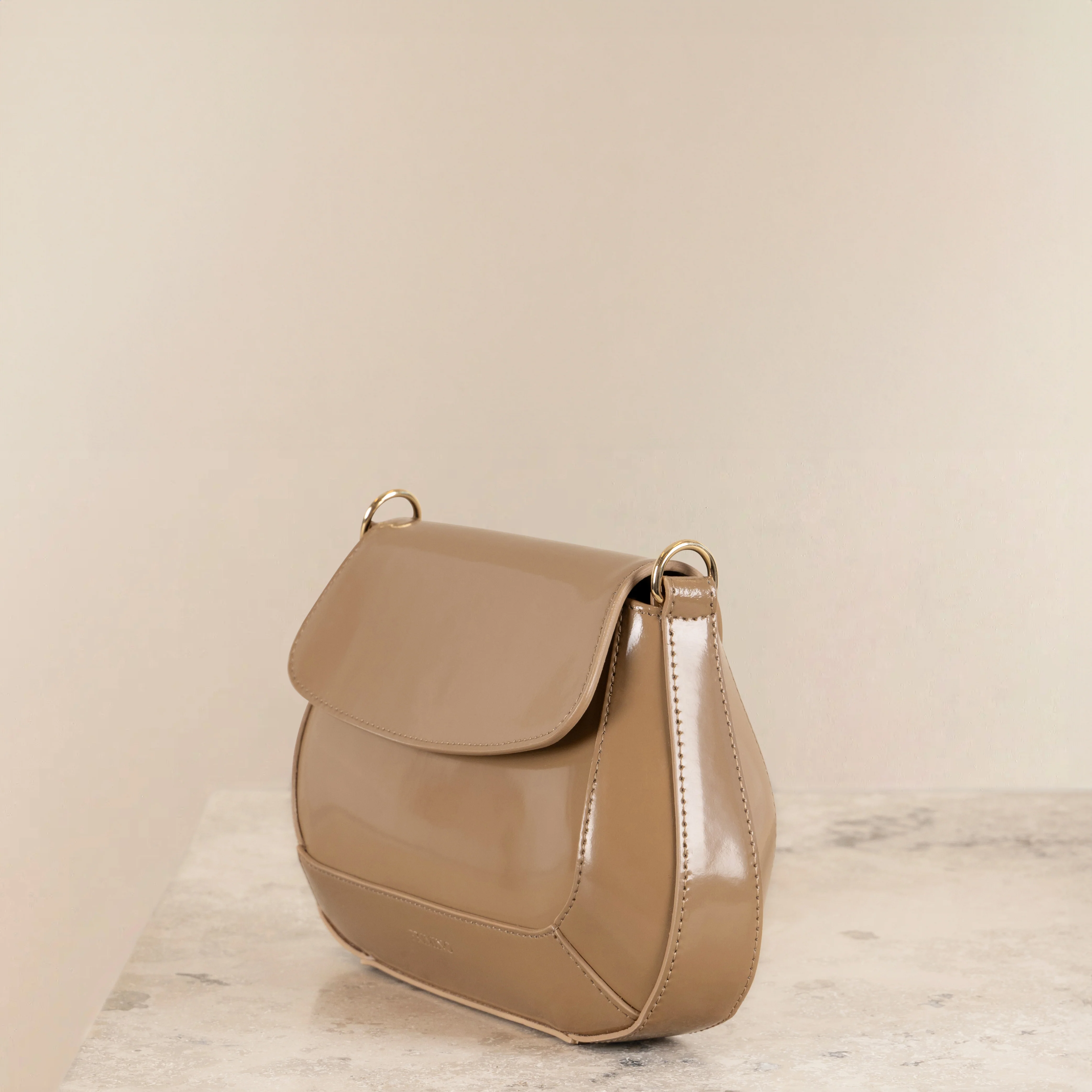 Veske Skinn Elena Beige - Image 6