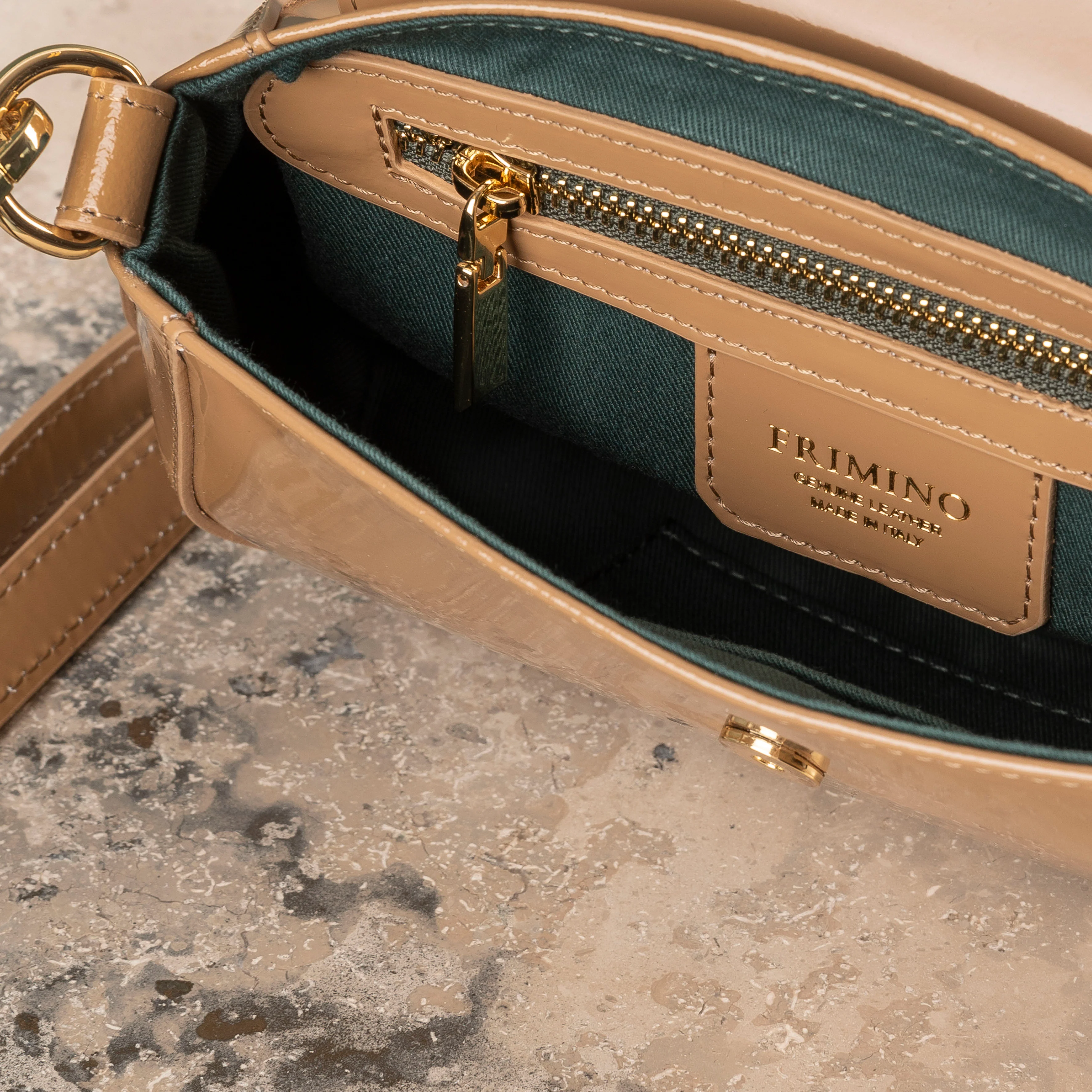 Veske Skinn Elena Beige - Image 7