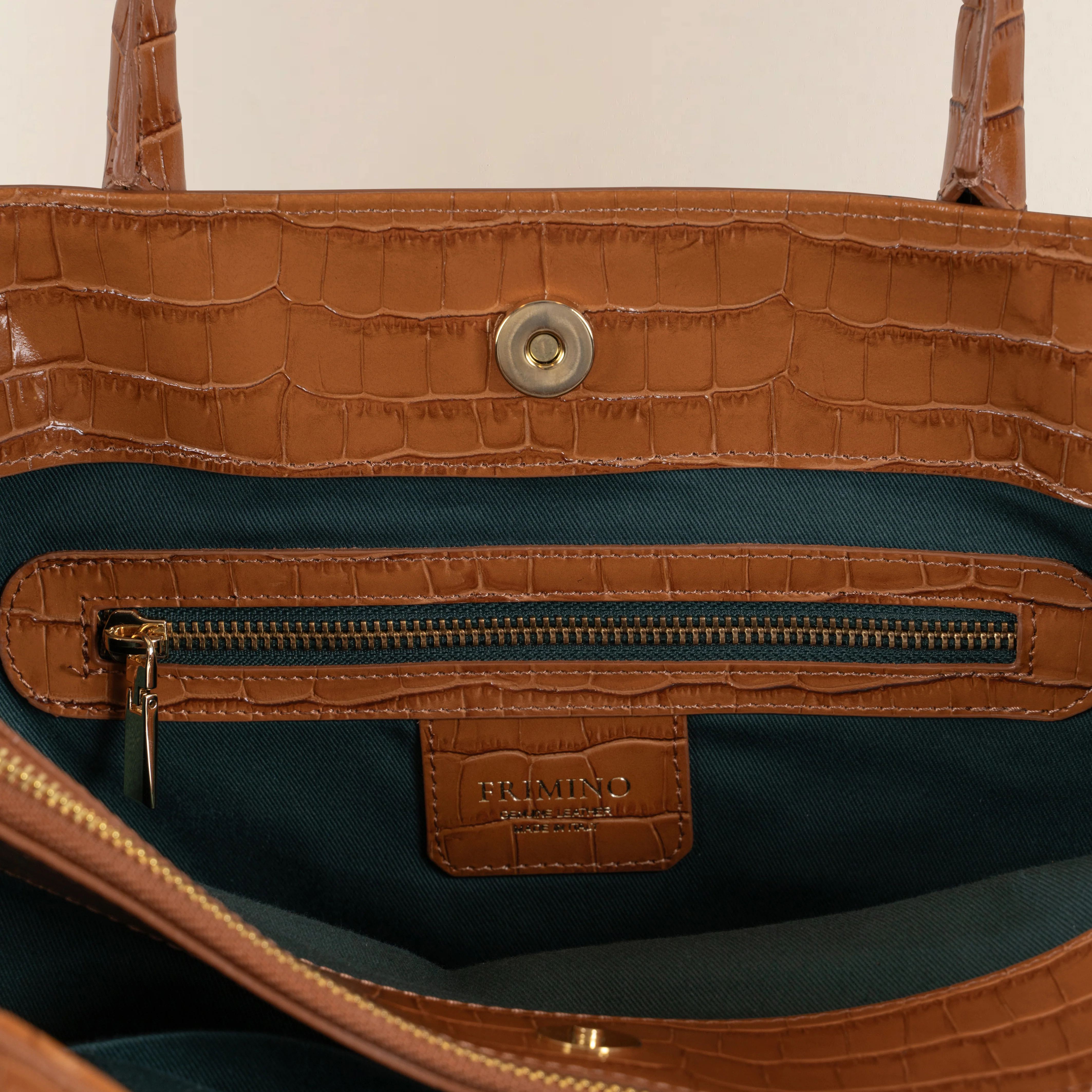 Veske Skinn Felice Work Cognac - Image 6