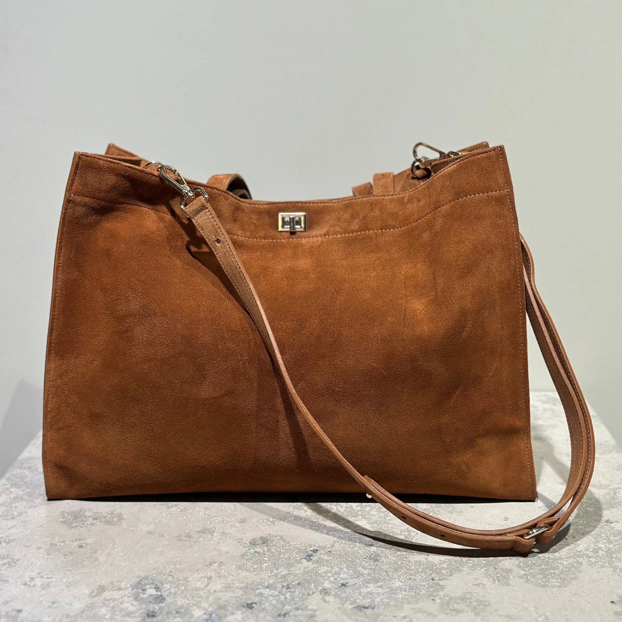 Veske Skinn Sienna Tote Cognac - Image 8