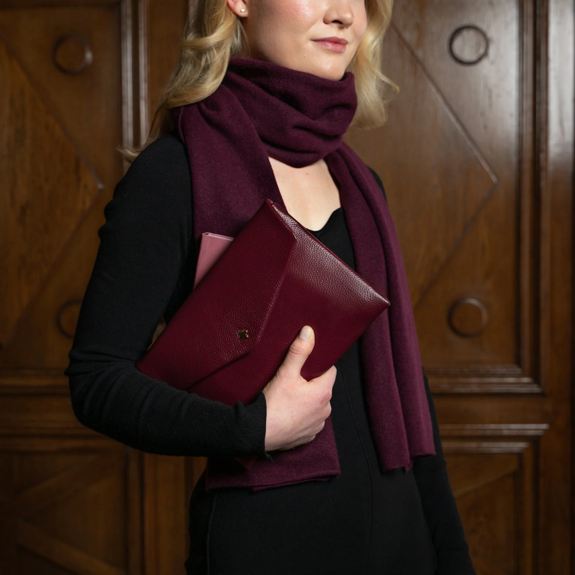 Veske Skinn Luca Burgundy - Image 7